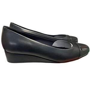 Easy spirit  Gracey Wedge Heels dark‎ blue 9.5w